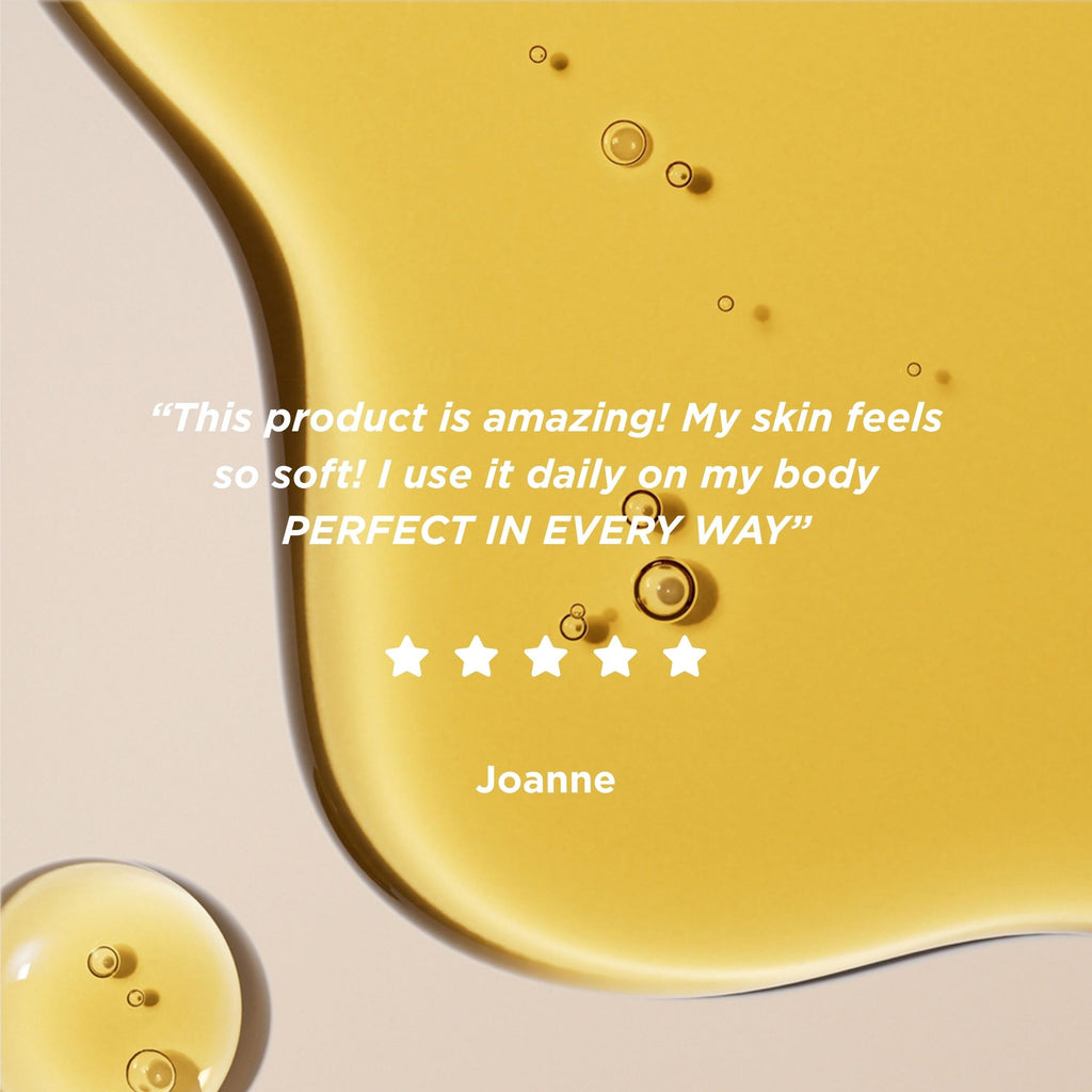 Moisturising Body Oil Wash + Muslin Cloth infographic