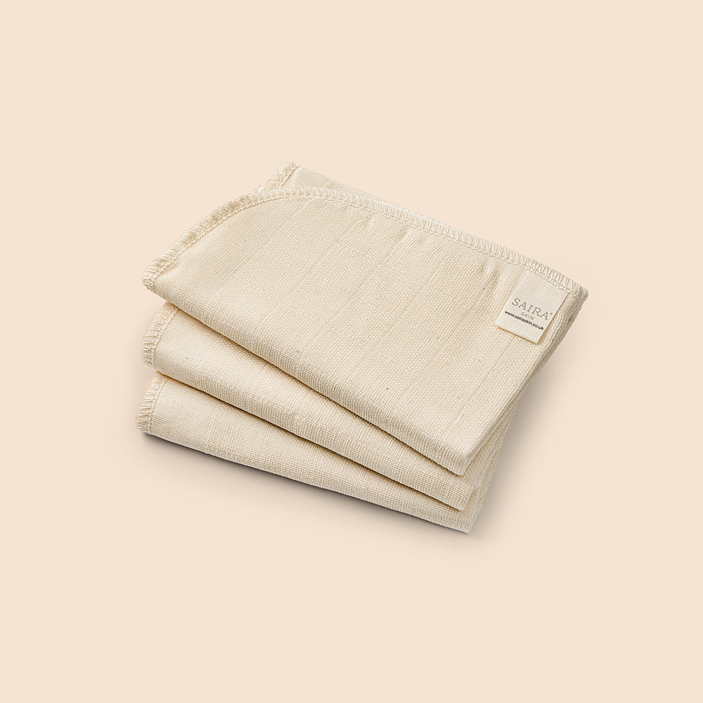 GOTS Exfoliating Muslin Cloths - Set of 12